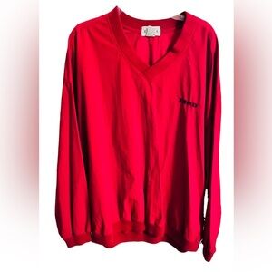 Izod Windbreaker Red Pullover Size XL